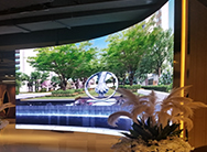 上海某中心曲面LED顯示屏由智彩科技設計、安裝